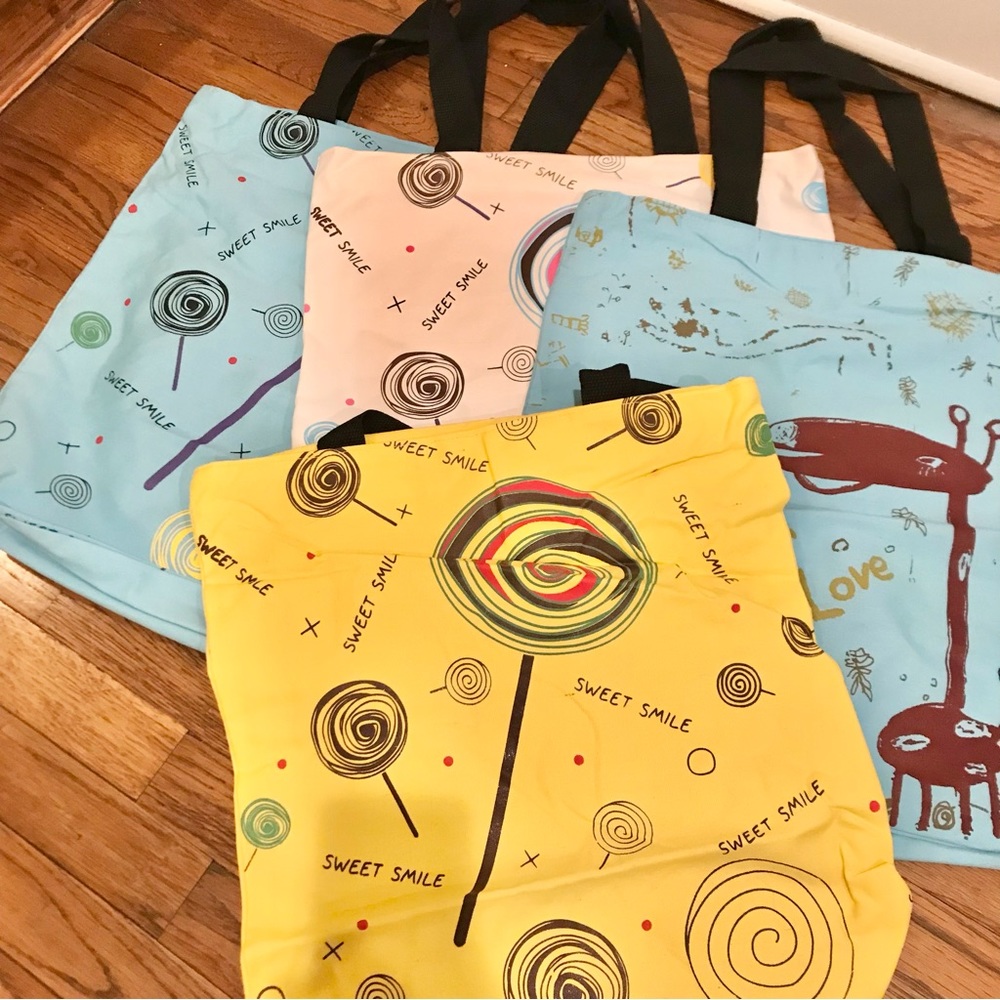4 cotton bags